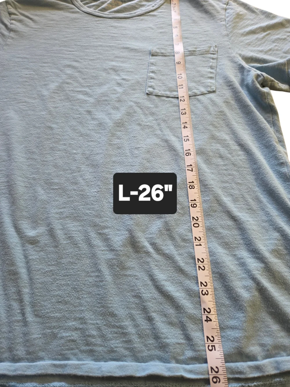 J. Crew Pale Blue Short Sleeve Pocket Tee